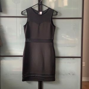 Sexy mini dress with sheer detail, bodycon